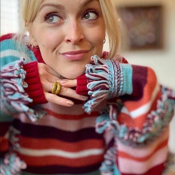 Hayley Menzies Sweater Sunset Stripes Fringe Jumper - Picture 5 of 10